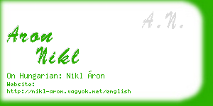 aron nikl business card